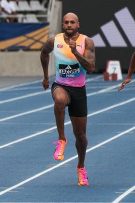 June 28, 2026, Paris, Å½Le-De-France, France: Lamont Marcell Jacobs of Italy competes during the men s 100m final at the Wanda Diamond League Meeting de Paris at Stade Charlo ty. Paris France - ZUMAh209 20260628_zsp_h209_100 Copyright: xAlixHabibx