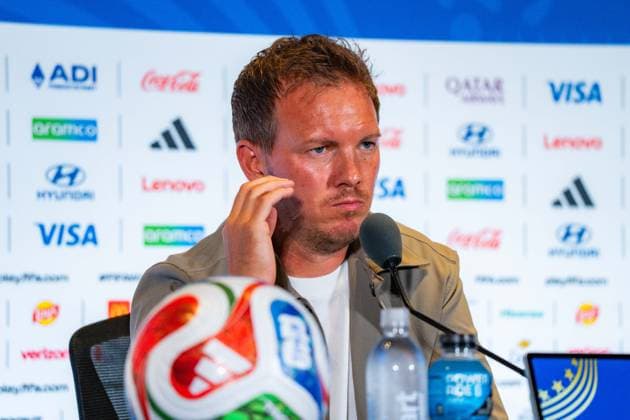 Fußball, FIFA WM 2026, Nationalteam Deutschland, Pressekonferenz FIFA Fussball Weltmeisterschaft 2026, Sechszehntelfinale, Deutschland vs. Paraguay, 28.06.2026, Boston Stadium Pressekonferenz mit Julian Nagelsmann (Deutschland) und Kai Havertz (Deutschland) vor dem Spiel gegen Paraguay *** 2026 FIFA World Cup, Round of 32, Germany vs. Paraguay, June 28, 2026, Boston Stadium Press conference with Julian Nagelsmann (Germany) and Kai Havertz (Germany) ahead of the match against Paraguay Copyright: xBahhoxKarax