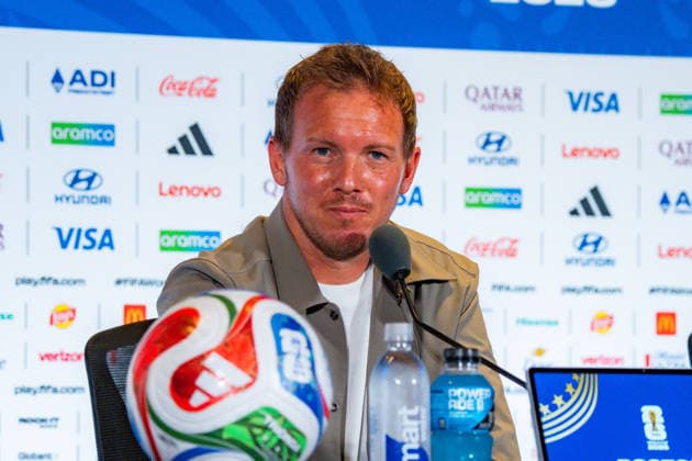 Fußball, FIFA WM 2026, Nationalteam Deutschland, Pressekonferenz FIFA Fussball Weltmeisterschaft 2026, Sechszehntelfinale, Deutschland vs. Paraguay, 28.06.2026, Boston Stadium Pressekonferenz mit Julian Nagelsmann (Deutschland) und Kai Havertz (Deutschland) vor dem Spiel gegen Paraguay *** 2026 FIFA World Cup, Round of 32, Germany vs. Paraguay, June 28, 2026, Boston Stadium: Press conference with Julian Nagelsmann (Germany) and Kai Havertz (Germany) ahead of the match against Paraguay Copyright: xBahhoxKarax