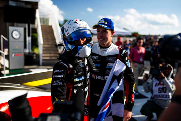 AUTO - 6 HOURS OF THE GLEN 2026 AITKEN Jack (gbr), Cadillac Whelen, Cadillac V-Series.R, portrait, VESTI Frederik (dnk), Cadillac Whelen, Cadillac V-Series.R, portrait during the Six Hours of the Glen 2026, 6th round of the 2026 IMSA WeatherTech SportsCar Championship, from June 26 to 28 on the Watkins Glen International in Watkins Glen, New York, United States of America - Watkins GlenUnited States  Copyright: xFabrizioxBoldonix