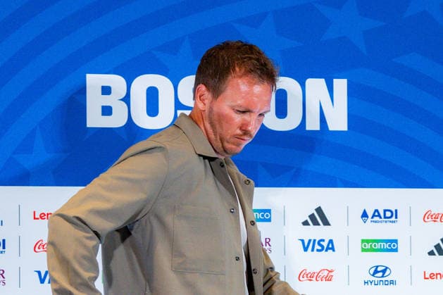 Fußball, FIFA WM 2026, Nationalteam Deutschland, Pressekonferenz FIFA Fussball Weltmeisterschaft 2026, Sechszehntelfinale, Deutschland vs. Paraguay, 28.06.2026, Boston Stadium Pressekonferenz mit Julian Nagelsmann (Deutschland) und Kai Havertz (Deutschland) vor dem Spiel gegen Paraguay *** 2026 FIFA World Cup, Round of 32, Germany vs. Paraguay, June 28, 2026, Boston Stadium Press conference with Julian Nagelsmann (Germany) and Kai Havertz (Germany) ahead of the match against Paraguay Copyright: xBahhoxKarax