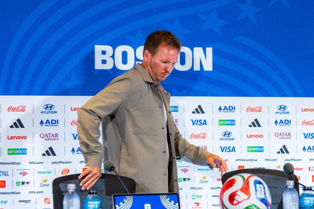 Fußball, FIFA WM 2026, Nationalteam Deutschland, Pressekonferenz FIFA Fussball Weltmeisterschaft 2026, Sechszehntelfinale, Deutschland vs. Paraguay, 28.06.2026, Boston Stadium Pressekonferenz mit Julian Nagelsmann (Deutschland) und Kai Havertz (Deutschland) vor dem Spiel gegen Paraguay *** 2026 FIFA World Cup, Round of 32, Germany vs. Paraguay, June 28, 2026, Boston Stadium Press conference with Julian Nagelsmann (Germany) and Kai Havertz (Germany) ahead of the match against Paraguay Copyright: xBahhoxKarax