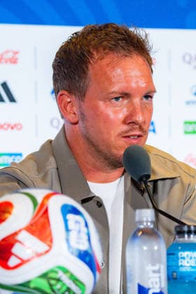 Fußball, FIFA WM 2026, Nationalteam Deutschland, Pressekonferenz FIFA Fussball Weltmeisterschaft 2026, Sechszehntelfinale, Deutschland vs. Paraguay, 28.06.2026, Boston Stadium Pressekonferenz mit Julian Nagelsmann (Deutschland) und Kai Havertz (Deutschland) vor dem Spiel gegen Paraguay *** 2026 FIFA World Cup, Round of 32, Germany vs. Paraguay, June 28, 2026, Boston Stadium Press conference with Julian Nagelsmann (Germany) and Kai Havertz (Germany) ahead of the match against Paraguay Copyright: xBahhoxKarax