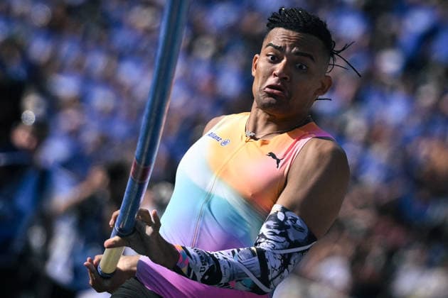 Wanda Diamond League in Paris FA Emmanouil Karalis competes during the Wanda Diamond League tournament at the Charlety Stadium in Paris on June 28, 2026. Photo by Firas Abdullah ABACAPRESS.COM Paris Ile-de-France France  Copyright: xAbdullahxFiras ABACAx