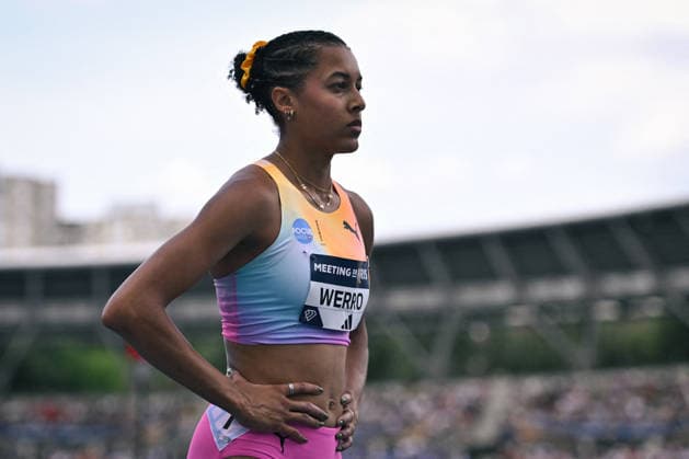 Wanda Diamond League in Paris FA Audrey Werro looks on before competing during the Wanda Diamond League tournament at the Charlety Stadium in Paris on June 28, 2026. Photo by Firas Abdullah ABACAPRESS.COM Paris Ile-de-France France  Copyright: xAbdullahxFiras ABACAx