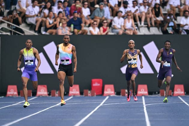 Wanda Diamond League in Paris FA Busang Collen Kebinatshipi competes with athletes during the Wanda Diamond League tournament at the Charlety Stadium in Paris on June 28, 2026. Photo by Firas Abdullah ABACAPRESS.COM Paris Ile-de-France France  Copyright: xAbdullahxFiras ABACAx