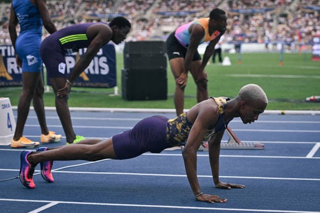 Wanda Diamond League in Paris FA Busang Collen Kebinatshipi reacts after competing during the Wanda Diamond League tournament at the Charlety Stadium in Paris on June 28, 2026. Photo by Firas Abdullah ABACAPRESS.COM Paris Ile-de-France France  Copyright: xAbdullahxFiras ABACAx