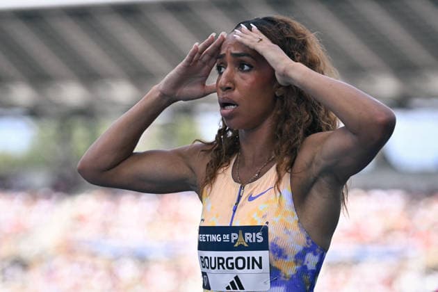 Wanda Diamond League in Paris FA Anais Bourgoin reacts after competing during the Wanda Diamond League tournament at the Charlety Stadium in Paris on June 28, 2026. Photo by Firas Abdullah ABACAPRESS.COM Paris Ile-de-France France  Copyright: xAbdullahxFiras ABACAx
