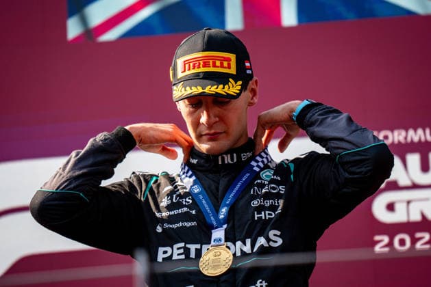 June 28, 2026, Spielberg, Austria: George Russell (GBR) (Mercedes-AMG Petronas F1 Team) on the podium of the Formula 1 Lenovo Austrian Grand Prix 2026 at the Red Bull Ring. Spielberg Austria - ZUMAs197 20260628_aaa_s197_175 Copyright: xLucaxMartinix