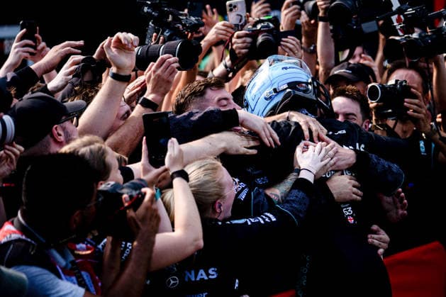 June 28, 2026, Spielberg, Austria: George Russell (GBR) (Mercedes-AMG Petronas F1 Team) in parc fermÃˆ after the race of the Formula 1 Lenovo Austrian Grand Prix 2026 at the Red Bull Ring. Spielberg Austria - ZUMAs197 20260628_aaa_s197_185 Copyright: xLucaxMartinix