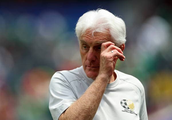260629 -- LOS ANGELES, June 29, 2026 -- Hugo Broos, head coach of South Africa, reacts after the round of 32 match between Canada and South Africa at the 2026 FIFA World Cup, WM, Weltmeisterschaft, Fussball at Los Angeles Stadium in Los Angeles, the United States, June 28, 2026. SPU.S.-LOS ANGELES-FOOTBALL-FIFA WORLD CUP-ROUND OF 32-CAN VS RSA BaixXuefei  (SP)U.S.-LOS ANGELES-FOOTBALL-FIFA WORLD CUP-ROUND OF 32-CAN VS RSA IMAGO BaixXuefei  imago images 0860242928