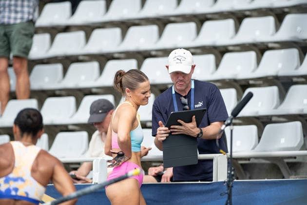 Wanda Diamond League - Meeting Of Paris Nina Kennedy of Australia warms up for the women s pole vault during the Meeting of Paris, part of the Wanda Diamond League, at Stade Charlety in Paris, France, on June 28, 2026. Paris Paris France  Copyright: xWalterxCunhax originalFilename:cunhacarvalho-notitle260628_npqgD.jpg