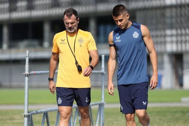 Club Brugge Training WESTKAPELLE, BELGIUM - JUNE 29 : Leko Ivan head coach of Club Brugge, Tresoldi Nicolo forward of Club Brugge Players of Club Brugge having their first training of the season pictured on June 29, 2026 in Westkapelle, Belgium, 29-06-26 Westkapelle Belgium  Copyright: xXpix