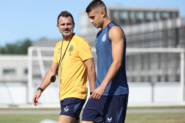 Club Brugge Training WESTKAPELLE, BELGIUM - JUNE 29 : Leko Ivan head coach of Club Brugge, Tresoldi Nicolo forward of Club Brugge Players of Club Brugge having their first training of the season pictured on June 29, 2026 in Westkapelle, Belgium, 29-06-26 Westkapelle Belgium  Copyright: xXpix