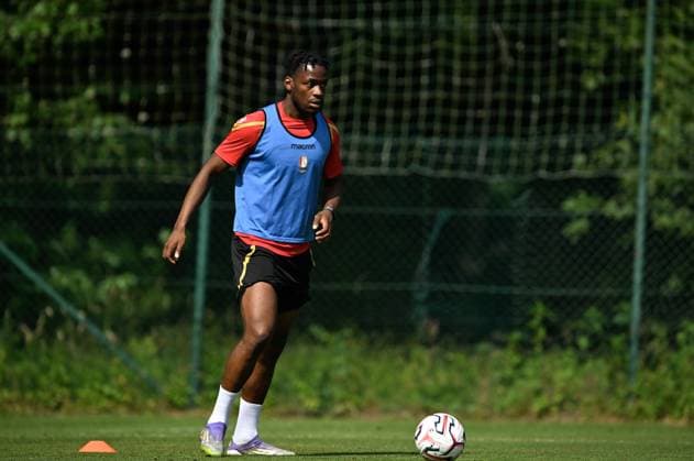Standard s Bruny Nsimba pictured during a training session of Belgian first division soccer team Standard de Liege, on Monday 29 June 2026 in Liege, in preparation of the upcoming 2026-2027 Belgian first division soccer season. JOHNxTHYS  x179847732x