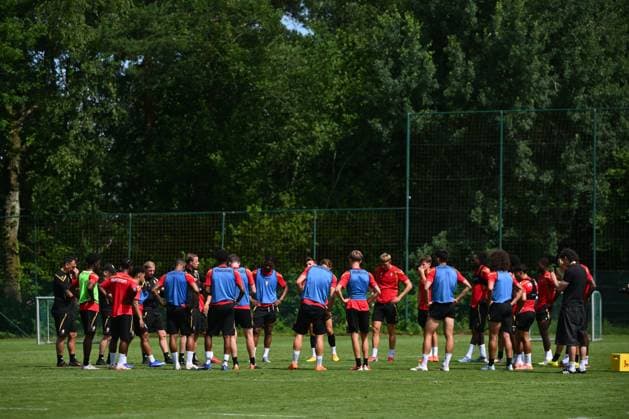 Standard de Liege Jupiler Pro League Media Activities 29 06 2026 LIEGE, BELGIUM - JUNE 29 : Euvrard Vincent head coach of Standard de Liege pictured during the first training session in preparation for the start of the Jupiler Pro League new season on June 29, 2026 in Liege, Belgium, 29 06 2026 Liege Belgium  Copyright: xVincentxKalutx