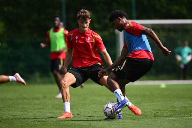 Standard de Liege Jupiler Pro League Media Activities 29 06 2026 LIEGE, BELGIUM - JUNE 29 : Goemaere Laurens midfielder of Standard de Liege pictured during the first training session in preparation for the start of the Jupiler Pro League new season on June 29, 2026 in Liege, Belgium, 29 06 2026 Liege Belgium  Copyright: xVincentxKalutx