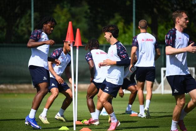 OH LEUVEN - FIRST TRAINING SESSION 2026-2027 OUD-HEVERLEE, BELGIUM - JUNE 29 : during the first training Session of OH Leuven prior the 2026-2027 Jupiler Pro League Season. on June 29, 2026 in Oud HEverlee, Belgium, 29 06 2026 Oud-Heverlee Belgium  Copyright: xGvgx