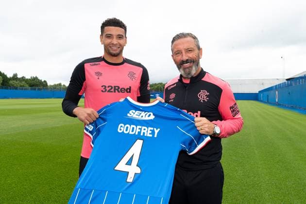 Rangers manager Derek McInnes with new signing Ben Godfrey. Rangers Signing - The Rangers Training Centre, Glasgow, Lanarkshire, Scotland, UK - 29 Jun 2026Glasgow The Rangers Training Centre Lanarkshire United Kingdom EDITORIAL USE ONLY  Copyright: xO Rourke RangersxFC Shutterstockx 16968455i