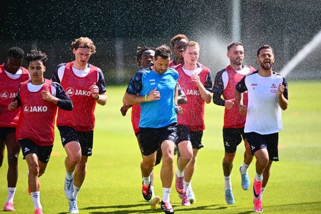 OH LEUVEN - FIRST TRAINING SESSION 2026-2027 OUD-HEVERLEE, BELGIUM - JUNE 29 : during the first training Session of OH Leuven prior the 2026-2027 Jupiler Pro League Season. on June 29, 2026 in Oud HEverlee, Belgium, 29 06 2026 Oud-Heverlee Belgium  Copyright: xGvgx