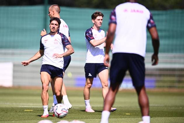 OH LEUVEN - FIRST TRAINING SESSION 2026-2027 OUD-HEVERLEE, BELGIUM - JUNE 29 : during the first training Session of OH Leuven prior the 2026-2027 Jupiler Pro League Season. on June 29, 2026 in Oud HEverlee, Belgium, 29 06 2026 Oud-Heverlee Belgium  Copyright: xGvgx