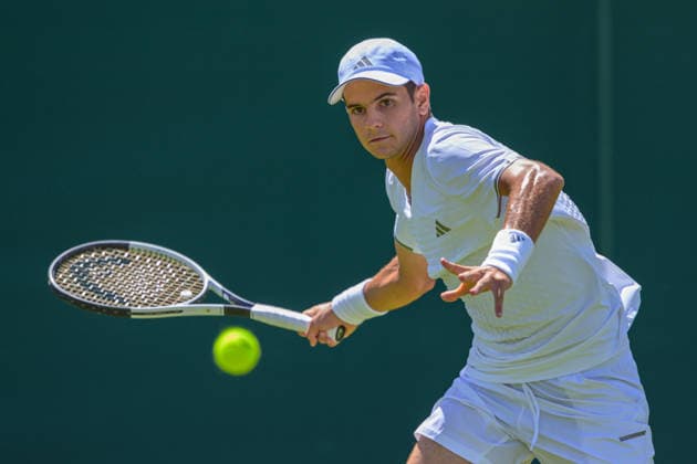 Day One: The Championships - Wimbledon 2026 LONDON, ENGLAND JUNE 29 - Rafael Jodar of Spain during Gentlemen s Single First Round against Felix Gill of Great Britain during The Wimbledon Lawn Tennis Championship at Wimbledon on June 29, 2026 in London, England. (Photo by Keeran Marquis)  Copyright: xKeeranxMarquis Fotoarena SPPx Sportspressphoto_SPR179836