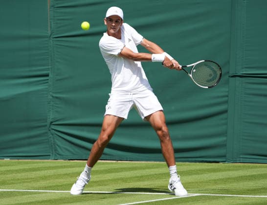 Tennis - 2026 Wimbledon Championships - Day One (Week One) - All England Lawn Tennis & Croquet Club, London - Monday 29th June 2026 Men™s Singles, First Round: Rafael Jodar (ESP) vs. Felix Gill (GBR) Rafael Jodar (ESP) COLORSPORT ANDREW COWIE 