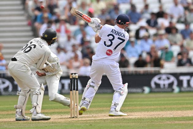 England v New Zealand, International Test Match 2026 Gus Atkinson of England batting during the International Test Match 2026 match between England and New Zealand at Trent Bridge, Nottingham, UK on 29 June 2026. Nottingham Trent Bridge Nottinghamshire UK Editorial use only , Copyright: xStevexPoolex PSI-24435-0032