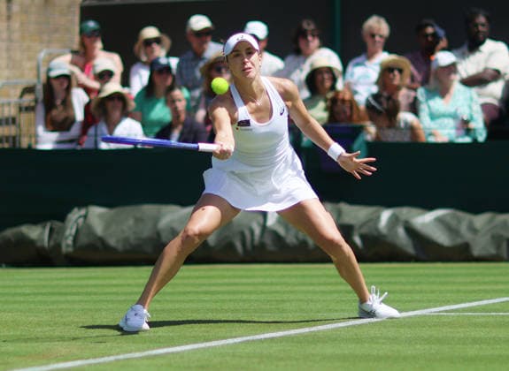 Wimbledon Championships 2026, Day One, AELTC Wimbledon, London, UK - 29 06 2026 Belinda Bendic (SUI) in action during her first round match against Mika Stojsavljevic (GBR) in the 2026 Wimbledon Championships at the AELTC London London AELTC Wimbledon London GBR, UK NEWSPAPERS OUT Copyright: xMarkxGreenwoodx