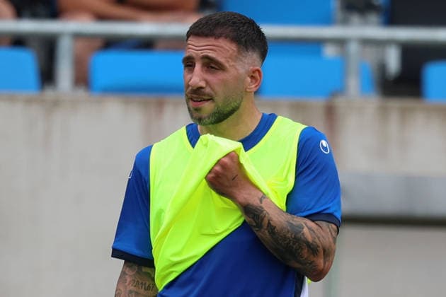 29.06.2026, xrekx, Fussball 3.Liga, 1.FC Saarbruecken - Trainingsauftakt Saison 2026 27 v.l. Calogero Rizzuto (1.FC Saarbruecken) (DFL DFB REGULATIONS PROHIBIT ANY USE OF PHOTOGRAPHS as IMAGE SEQUENCES and or QUASI-VIDEO) Saarbruecken *** June 29, 2026, xrekx, Soccer 3rd Division, 1 FC Saarbrücken Start of Training for the 2026-27 Season, from left: Calogero Rizzuto, 1 FC Saarbrücken. DFL and DFB regulations prohibit any use of photographs as image sequences and or quasi-video. Saarbrücken