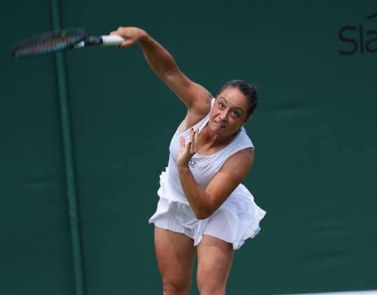 Tennis - 2026 Wimbledon Championships - Day One (Week One) - All England Lawn Tennis & Croquet Club, London - Monday 29th June 2026 Women™s Singles, First Round: Xinyu Wang (CHN) vs. Elisabetta Cocciaretto (ITA) Elisabetta Cocciaretto of Italy COLORSPORT ANDREW COWIE 