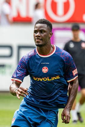 29.06.2026, xdaymx, Fussball 2.Bundesliga, 1.FC Kaiserslautern - Trainingsauftakt Saison 2026 27, Maxwell Gyamfi beim Trainingsauftakt des 1. FC Kaiserslautern (DFL DFB REGULATIONS PROHIBIT ANY USE OF PHOTOGRAPHS as IMAGE SEQUENCES and or QUASI-VIDEO) Kaiserslautern *** June 29, 2026, xdaymx, Soccer 2. Bundesliga, 1 FC Kaiserslautern Start of Training for the 2026–27 Season, Maxwell Gyamfi at 1 FC Kaiserslautern’s start of training for the 2026–27 season; DFL and DFB regulations prohibit any use of photographs as image sequences and or quasi-video; Kaiserslautern