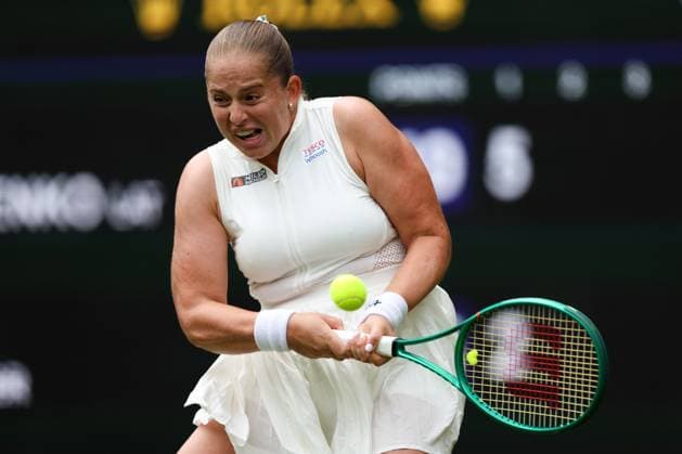 Jelena Ostapenko during her first round match Wimbledon Tennis Championships, Day 1, The All England Lawn Tennis and Croquet Club, London, UK - 29 Jun 2026London The All England Lawn Tennis and United Kingdom  Copyright: xKieranxMcManus Shutterstockx 16964107ax