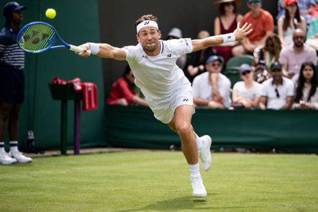 260629 Casper Ruud of Norway during day 1 of the Wimbledon on June 29, 2026 in London. Photo: Jesper Zerman BILDBYRAN kod JZ JZ0743 tennis wimbledon 1 bbeng  Copyright: JESPERxZERMAN BB260629JZ010