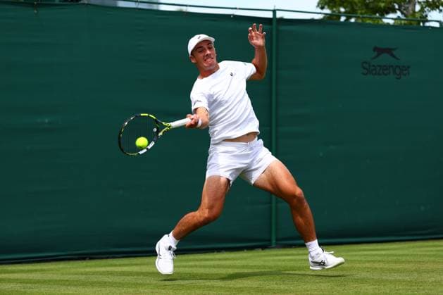 Oliver Tarvet during his first round match Wimbledon Tennis Championships, Day 1, The All England Lawn Tennis and Croquet Club, London, UK - 29 Jun 2026London The All England Lawn Tennis and United Kingdom  Copyright: xJamesxMarsh Shutterstockx 16964101ax