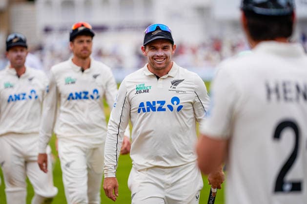 3rd Rothesay Test Match Day 5 England v New Zealand New Zealand captain Tom Latham leads his team off the field after New Zealand win the match during the 3rd Rothesay Test Match Day 5 match England vs New Zealand at Trent Bridge, Nottingham, United Kingdom on 29 June 2026 (Photo by Maynard Manyowa News Images) Nottingham Trent Bridge Nottinghamshire United Kingdom Copyright: xMaynardxManyowa NewsxImagesx