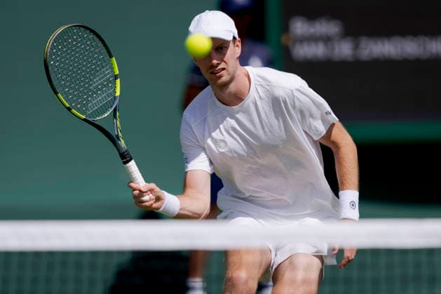 2026-06-29 The Championships - Wimbledon 2026 - Day One LONDON, UNITED KINGDOM - JUNE 29: Botic van de Zandschulp of the Netherlands during Day One of the The Championships - Wimbledon 2026 at All England Lawn Tennis and Croquet Club on June 29, 2026 in London, England. (Photo by Marleen Fouchier BSR Agency) London United Kingdom Content not available for redistribution in The Netherlands directly or indirectly through any third parties. Copyright: xBSRxAgencyx