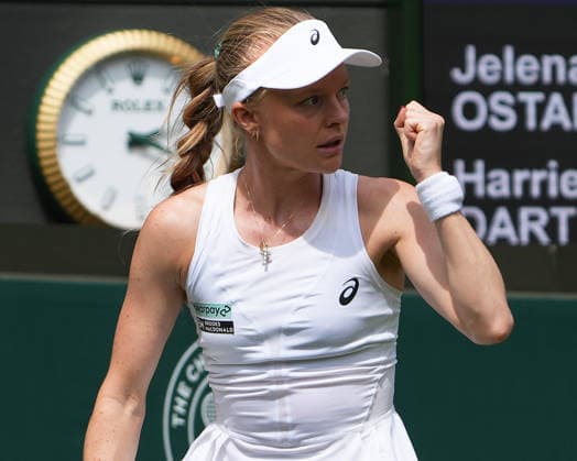Tennis - 2026 Wimbledon Championships - Day One (Week One) - All England Lawn Tennis & Croquet Club, London - Monday 29th June 2026 Women™s Singles, First Round: Jelena Ostapenko (LAT) vs. Harriet Dart (GBR) Harriet Dart (GBR) COLORSPORT ANDREW COWIE 