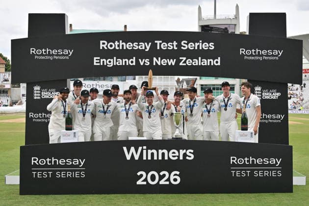 England v New Zealand, International Test Match 2026 New Zealand winners of The Rothesay Test Series during the International Test Match 2026 match between England and New Zealand at Trent Bridge, Nottingham, UK on 29 June 2026. Nottingham Trent Bridge Nottinghamshire UK Editorial use only , Copyright: xStevexPoolex PSI-24435-0044