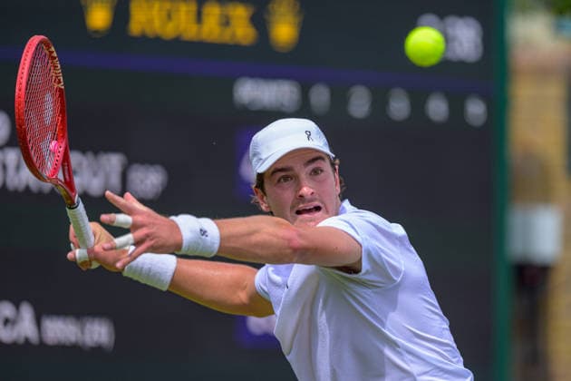 Day One: The Championships - Wimbledon 2026 LONDON, ENGLAND JUNE 29 - Joao Fonseca of Brazil during Gentlemen s Single First Round at The Wimbledon Lawn Tennis Championship at Wimbledon on June 29, 2026 in London, England. (Photo by Keeran Marquis)  Copyright: xKeeranxMarquis Fotoarena SPPx Sportspressphoto_SPR179862