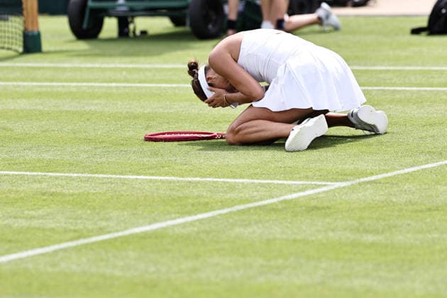 Tatjana Maria, GER, during first round of 2026 All England Lawn Tennis Championships at Wimbledon, womens singles, London, 29 06 2026; - *** Tatjana Maria, GER, during the first round of the 2026 All England Lawn Tennis Championships at Wimbledon, women s singles, London, June 29, 2026 