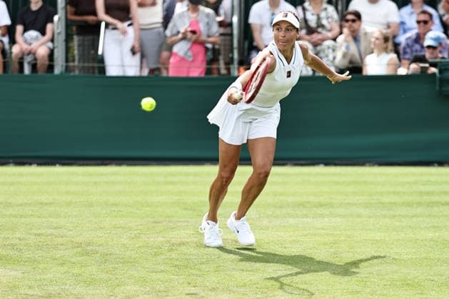 Tatjana Maria, GER, during first round of 2026 All England Lawn Tennis Championships at Wimbledon, womens singles, London, 29 06 2026; - *** Tatjana Maria, GER, during the first round of the 2026 All England Lawn Tennis Championships at Wimbledon, women s singles, London, June 29, 2026 