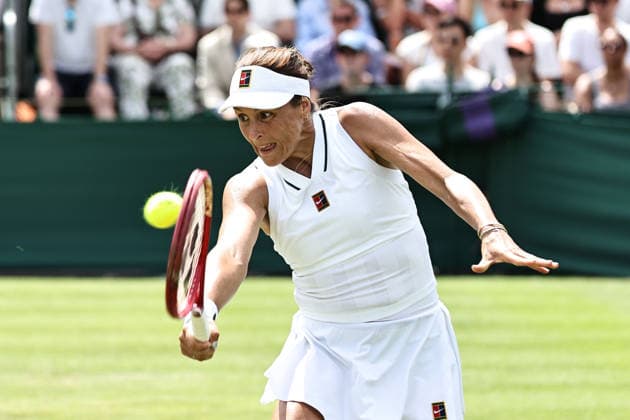 Tatjana Maria, GER, during first round of 2026 All England Lawn Tennis Championships at Wimbledon, womens singles, London, 29 06 2026; - *** Tatjana Maria, GER, during the first round of the 2026 All England Lawn Tennis Championships at Wimbledon, women s singles, London, June 29, 2026 