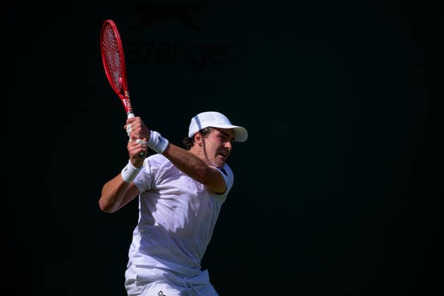 Day One: The Championships - Wimbledon 2026 LONDON, ENGLAND JUNE 29 - Joao Fonseca of Brazil during his Gentlemen s Single First Round at The Wimbledon Lawn Tennis Championship at Wimbledon on June 29, 2026 in London, England. (Photo by Keeran Marquis)  Copyright: xKeeranxMarquis Fotoarena SPPx Sportspressphoto_SPR179870