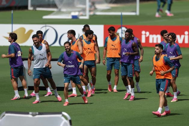 FIFA World Cup, WM, Weltmeisterschaft, Fussball 2026 - Portugal training Portugal soccer team players during the training session at the training site at Garden District Park for the FIFA World Cup 2026, Palm Beach, Florida, USA, 29 June 2026. Portgual plays a round of 32 match on 03 July against Croatia. Palm Beach Florida United States  Copyright: xMIGUELxA.xLOPESx