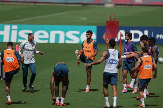 FIFA World Cup, WM, Weltmeisterschaft, Fussball 2026 - Portugal training Portugal soccer team players during the training session at the training site at Garden District Park for the FIFA World Cup 2026, Palm Beach, Florida, USA, 29 June 2026. Portgual plays a round of 32 match on 03 July against Croatia. Palm Beach Florida United States  Copyright: xMIGUELxA.xLOPESx