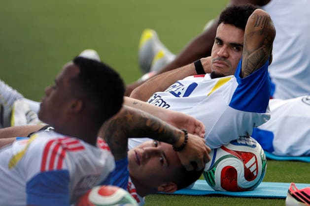 Player of Colombia Luis Diaz reacts during the team s training session at the Miami Inter CF Stadium in Fort Lauderdale, Florida, US, at the 2026 FIFA World Cup, WM, Weltmeisterschaft, Fussball on 29 June 2026. Training session of Colombia in Fort Lauderdale !ACHTUNG: NUR REDAKTIONELLE NUTZUNG!  Copyright: xAlbertoxEstevezx GRAF7690 20260629-55020746314_1