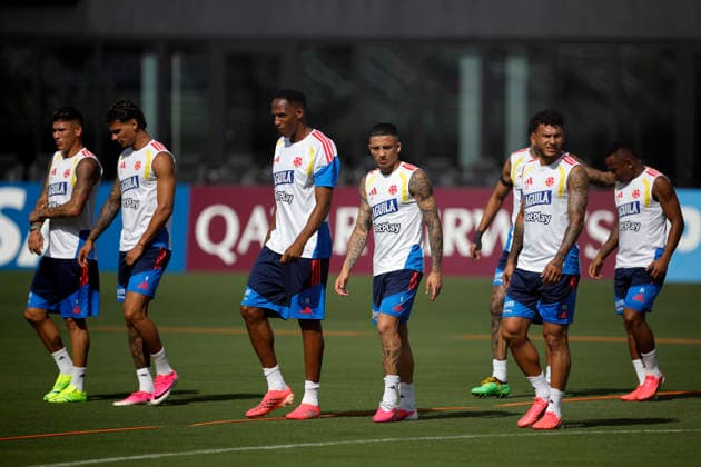 Players of Colombia react during the team s training session at the Miami Inter CF Stadium in Fort Lauderdale, Florida, US, at the 2026 FIFA World Cup, WM, Weltmeisterschaft, Fussball on 29 June 2026. Training session of Colombia in Fort Lauderdale !ACHTUNG: NUR REDAKTIONELLE NUTZUNG!  Copyright: xAlbertoxEstevezx GRAF7694 20260629-55020746332_1