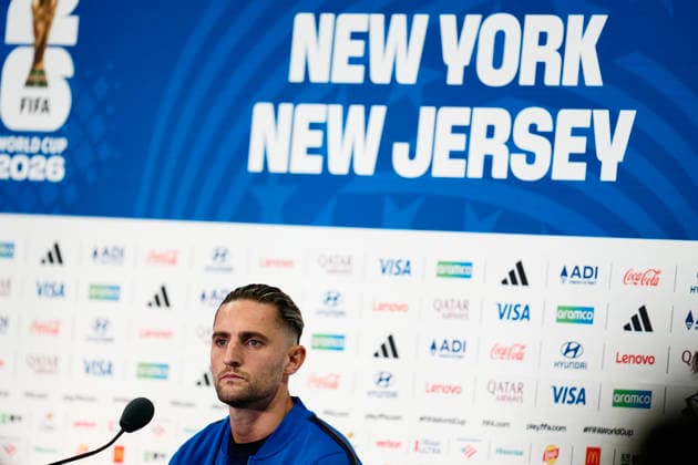 NEW JERSEY, USA 20260629 France s Adrien Rabiot during the men s national team, Nationalteam s press conference, PK, Pressekonferenz in New Jersey ahead of the round of 16 match against Sweden during the World Cup. ***The image is included in the SPORTS PACKAGE. For others PAYMENT IMAGE*** NEW JERSEY USA x9200x *** NEW JERSEY, USA 20260629 France s Adrien Rabiot during the men s national team s press conference in New Jersey ahead of the Round of 16 match against Sweden during the World Cup ***The image is included in the SPORTS PACKAGE. For others, PAYMENT IMAGE*** NEW JERSEY USA x9200x  Copyright: xBjörnxLarssonxRosvall TTx WORLD CUP PRESS CONFERENCE NEW JERSEY