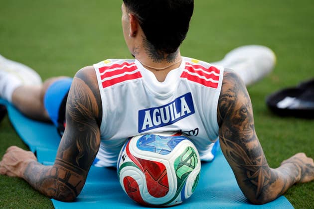 Player of Colombia Jhon Arias reacts during the team s training session at the Miami Inter CF Stadium in Fort Lauderdale, Florida, US, at the 2026 FIFA World Cup, WM, Weltmeisterschaft, Fussball on 29 June 2026. Training session of Colombia in Fort Lauderdale !ACHTUNG: NUR REDAKTIONELLE NUTZUNG!  Copyright: xAlbertoxEstevezx GRAF7686 20260629-55020746370_1